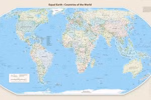 Bản đồ thế giới. Ảnh: Equal Earth