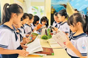 Hoạt động đọc sách của học sinh Trường Tiểu học Thuận Kiều (phường Đông Hưng Thuận, TPHCM).
