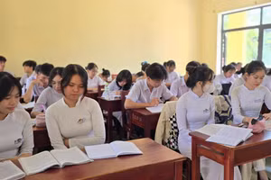 Học sinh Trường THPT Nguyễn Trãi (Đà Nẵng). Ảnh: PV