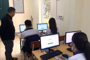 Phòng máy Trường THPT Thanh Sơn (Phú Thọ) sẵn sàng cho kỳ khảo sát PISA 2025. Ảnh: NTCC