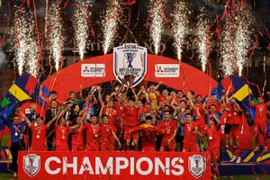 Đội tuyển Việt Nam ăn mừng chức vô địch ASEAN Cup 2024. Ảnh: INT.