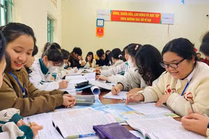 Học sinh Trường THPT Minh Đài (Phú Thọ). Ảnh: NTCC