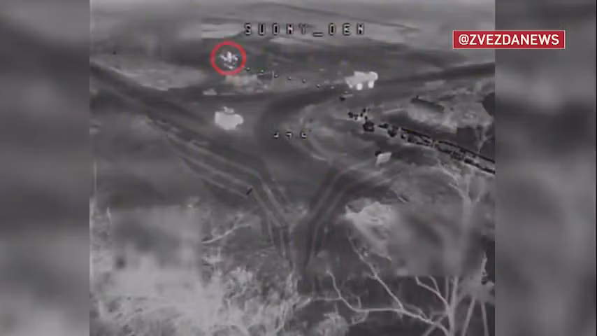 Video đòn tấn công của drone FPV chặn đường hậu cần và rút lui ở Kursk