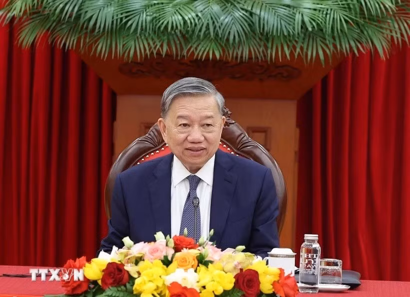 Tổng Bí thư Tô Lâm điện đàm với Chủ tịch Hội đồng châu Âu Antonio Costa. (Ảnh: Thống Nhất/TTXVN).
