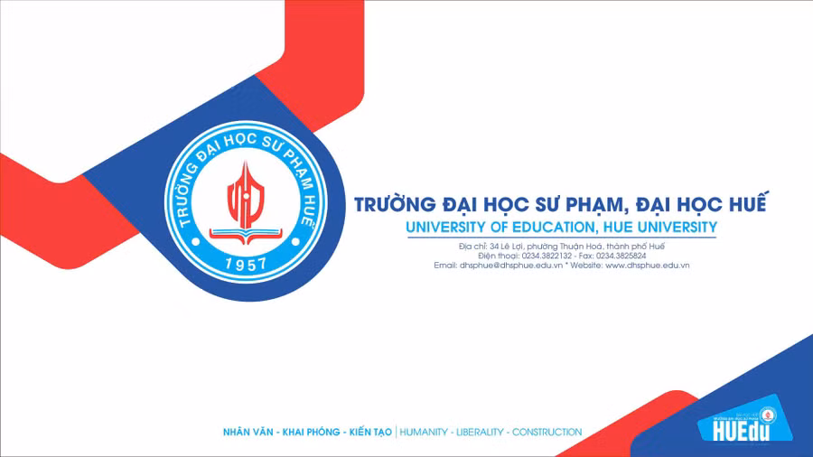 Hệ thống nhận diện thương hiệu mới của Trường Đại học Sư phạm Huế.