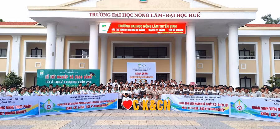 Trường ĐH Nông Lâm Huế đưa sinh viên đi thực tế tại các doanh nghiệp.