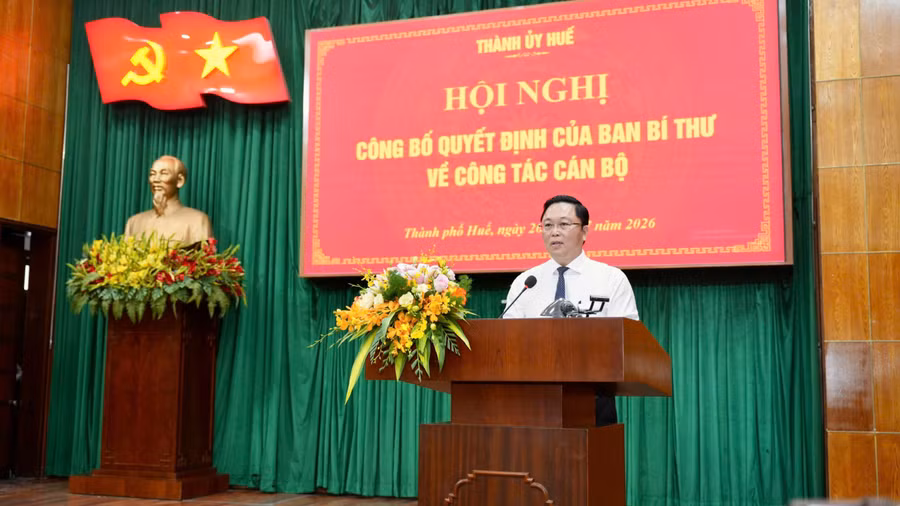 Ông Lê Trí Thanh được điều động giữ chức Phó Bí thư Thành ủy Huế nhiệm kỳ 2025 - 2030.