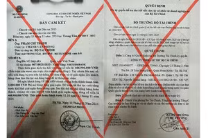 Văn bản giả mạo chữ ký, con dấu của Lãnh đạo Bộ Tài chính