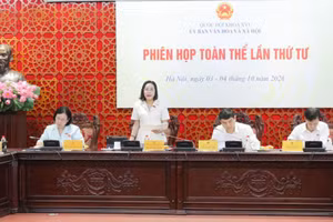 Phó Chủ tịch Quốc hội Nguyễn Thị Thanh phát biểu chỉ đạo tại Phiên họp
