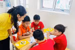 Giờ học của cô trò Trường Tiểu học Thăng Long (Hoàn Kiếm, TP Hà Nội). Ảnh: NTCC
