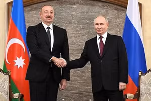Tổng thống Ilham Aliyev và Tổng thống Vladimir Putin.