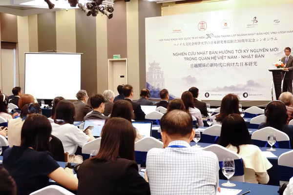 Toàn cảnh Hội thảo khoa học quốc tế “Nghiên cứu Nhật Bản hướng tới kỷ nguyên mới trong quan hệ Việt Nam - Nhật Bản”.