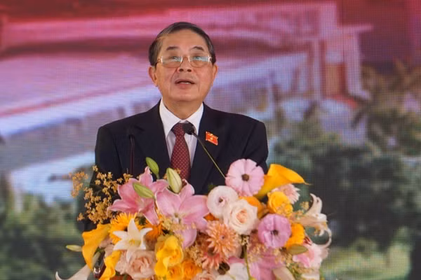 Phó Chủ tịch Quốc hội Nguyễn Đức Hải phát biểu tại lễ khởi công Dự án hạ tầng KCN Tam Anh - An An Hòa, Đà Nẵng.