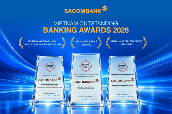 Sacombank 'lập hat trick' giải thưởng nhờ năng lực số và thấu hiểu khách hàng