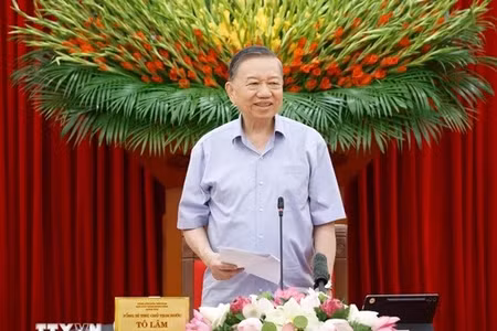 Tổng Bí thư, Chủ tịch nước Tô Lâm phát biểu chỉ đạo tại buổi làm việc với ngành Giáo dục và Đào sáng 15/6. Ảnh: TTXVN