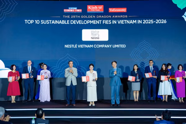 Nestlé Việt Nam được vinh danh tại Lễ trao giải Rồng Vàng năm 2026.