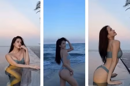 Thiều Bảo Trâm 'đốt mắt' với loạt ảnh bikini gợi cảm