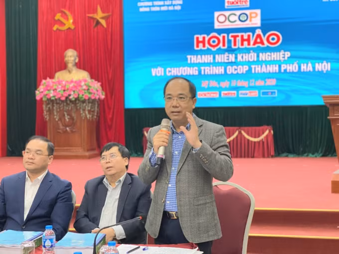 Ông Nguyễn Mạnh Hưng, Tổng Biên tập Báo Tuổi trẻ Thủ đô: Khi triển khai tổ chức Hội thảo, chúng tôi hi vọng chương trình sẽ gợi mở thêm cho các bạn đoàn viên thanh niên về tinh thần khởi nghiệp.