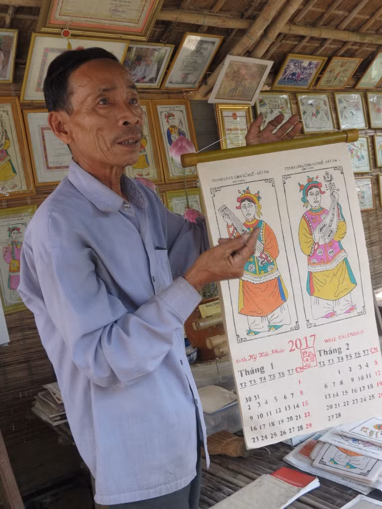 Độc đáo tranh dân gian làng Sình xứ Huế ảnh 10 Độc đáo tranh dân gian làng Sình xứ Huế ảnh 10