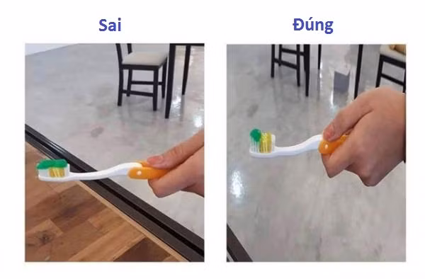 Khi sử dụng kem đánh răng, bạn chỉ cần lấy ra một lượng nhỏ là đủ xài rồi, không cần thiết phải lắp đầy toàn bộ lông bàn chải như quảng cáo