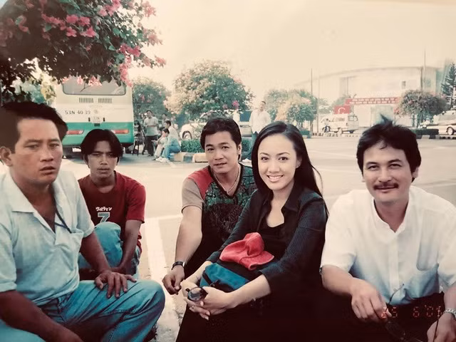 Hoài Anh và Lý Hùng khi đóng chung phim Đô la trắng.