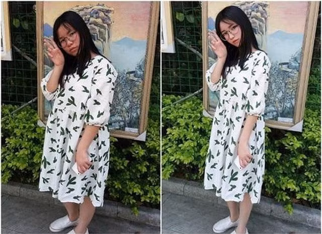 Thân hình thon gọn đến khó tin của cô gái sau khi được chỉnh sửa.