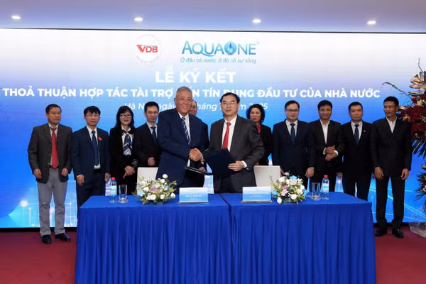 VDB-AQUA ONE ký kết thỏa thuận hợp tác tài trợ vốn tín dụng đầu tư của Nhà nước