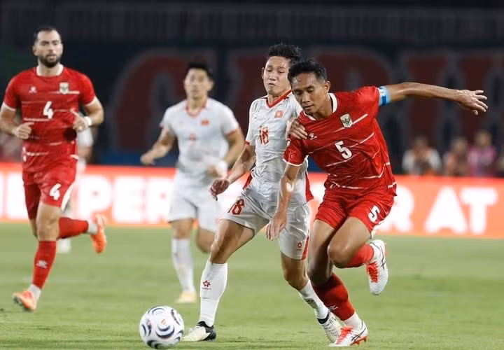 Tối 3/8, lượt trận thứ 4 bảng A ASEAN Cup 2026 khép lại với các kết quả: Campuchia thắng Timor Leste (3-0) và Việt Nam đánh bại Indonesia (3-0). Ảnh: VFF. indonesia-vs-viet-nam-07174359.jpg