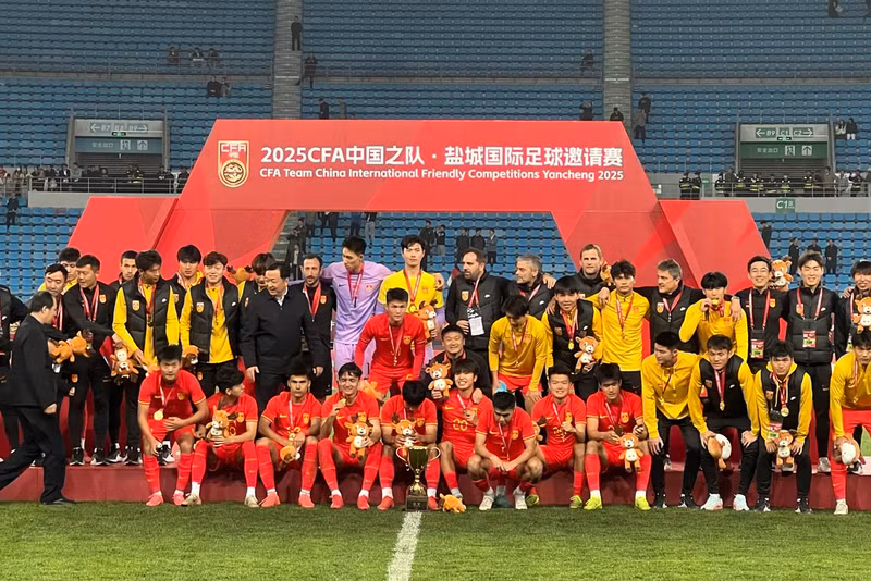 Tại Giải bóng đá giao hữu quốc tế CFA Team China – Panda Cup 2025, U22 Việt Nam đối mặt nhiều khó khăn khi phải chạm trán đội chủ nhà Trung Quốc ở ngày ra quân giải đấu. 01c24ded10f5a0e5036e8492794bd169b2-110072.jpg