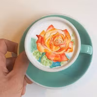 Ngỡ ngàng ngắm những kiệt tác nghệ thuật trên bề mặt tách cà phê ảnh 4
