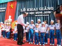Hồi trống khai trường từ làng Sen quê Bác ảnh 2 Hồi trống khai trường từ làng Sen quê Bác ảnh 2