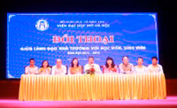 Đối thoại chân thành và thẳng thắn của sinh viên với lãnh đạo Viện Đại học Mở Hà Nội ảnh 1