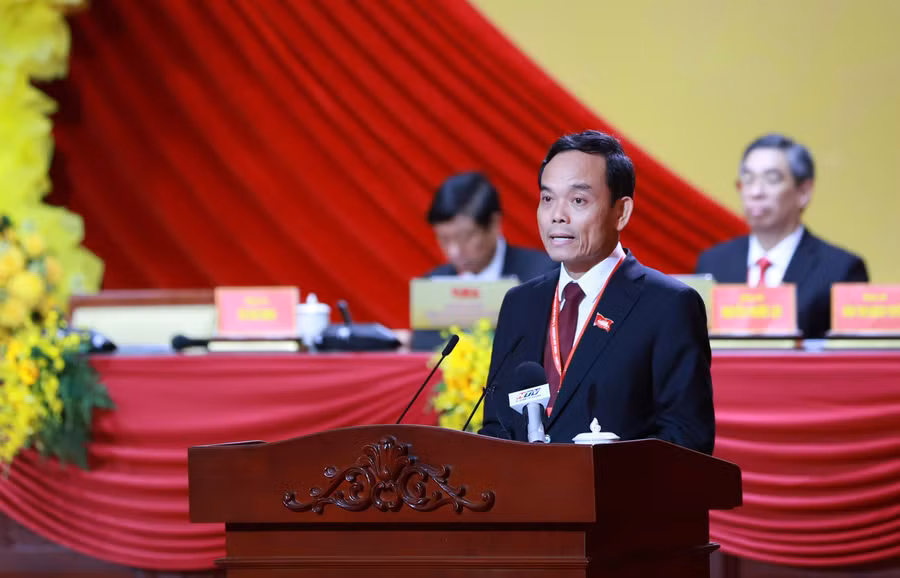 Bí thư Thành ủy TPHCM Trần Lưu Quang phát biểu bế mạc đại hội. Ảnh: BTC.