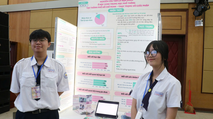 Học sinh TPHCM tham gia cuộc thi nghiên cứu khoa học, kỹ thuật cấp thành phố năm 2024.