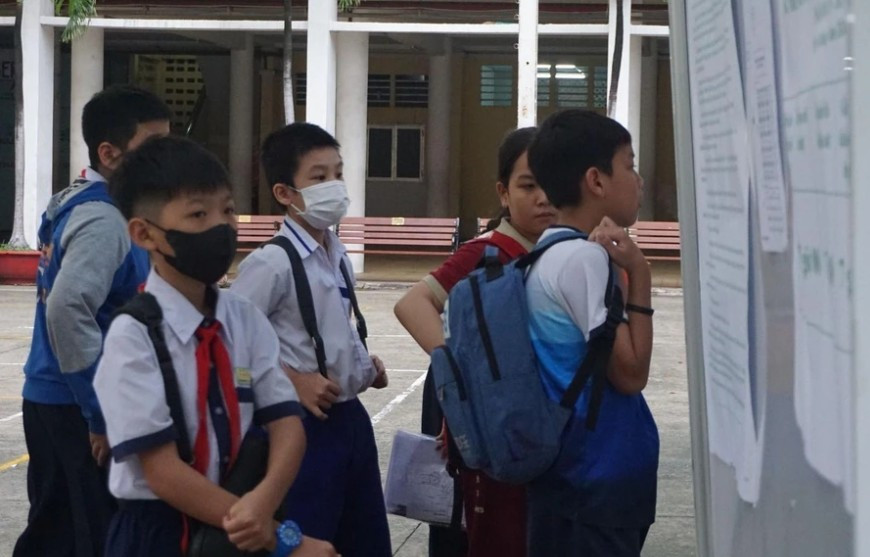 Học sinh tham gia khảo sát vào lớp 6 Trường THCS-THPT Trần Đại Nghĩa năm 2024.