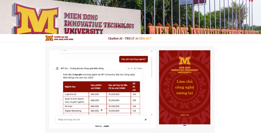 Website dành riêng cho Chatbot AI của trường Đại học Công nghệ Miền Đông. 3.png