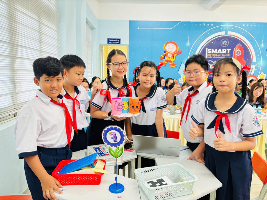 Tiết học của học sinh Trường Tiểu học Thuận Kiều (phường Đông Hưng Thuận, TPHCM).