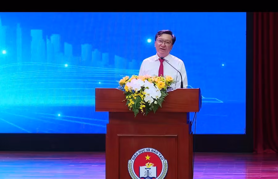 Ông Nguyễn Bảo Quốc phát biểu tại hội nghị.