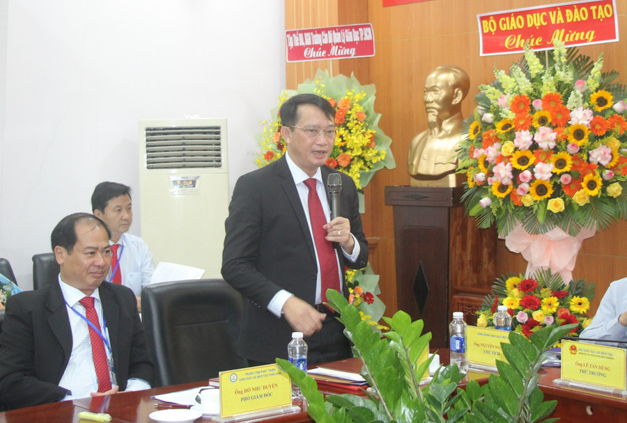 Ông Lê Thắng Lợi phát biểu tại buổi làm việc. thu-truong-lam-viec-tai-tphcm-3.jpg