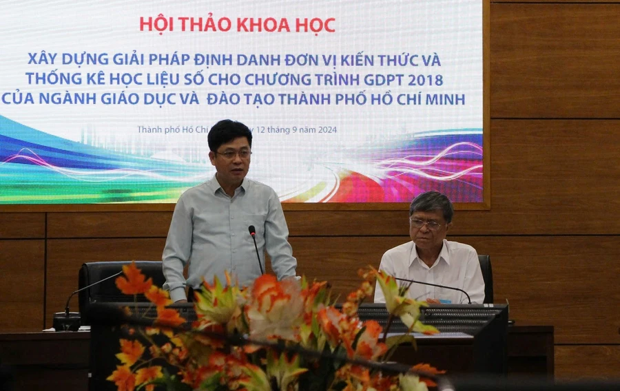 PGS-TS Nguyễn Xuân Thành phát biểu tại hội thảo.