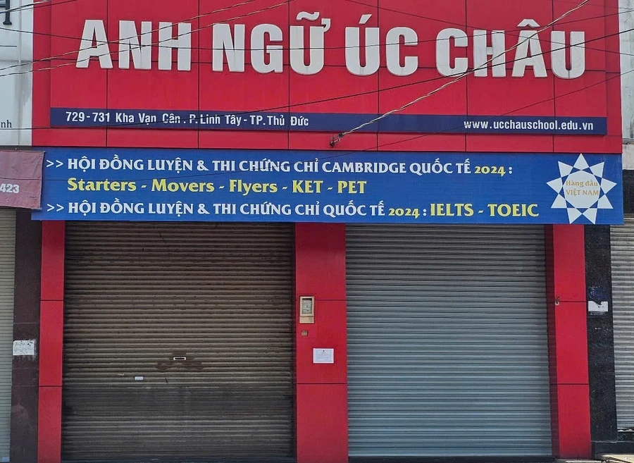 Trung tâm ngoại ngữ Úc Châu đã đóng cửa và cắt liên lạc với phụ huynh hơn một tuần qua, sau khi thu hàng tỷ đồng học phí.
