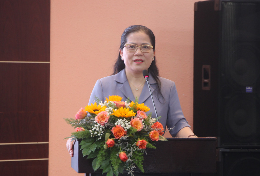 Thứ trưởng Nguyễn Thị Kim Chi phát biểu tại hội thảo.