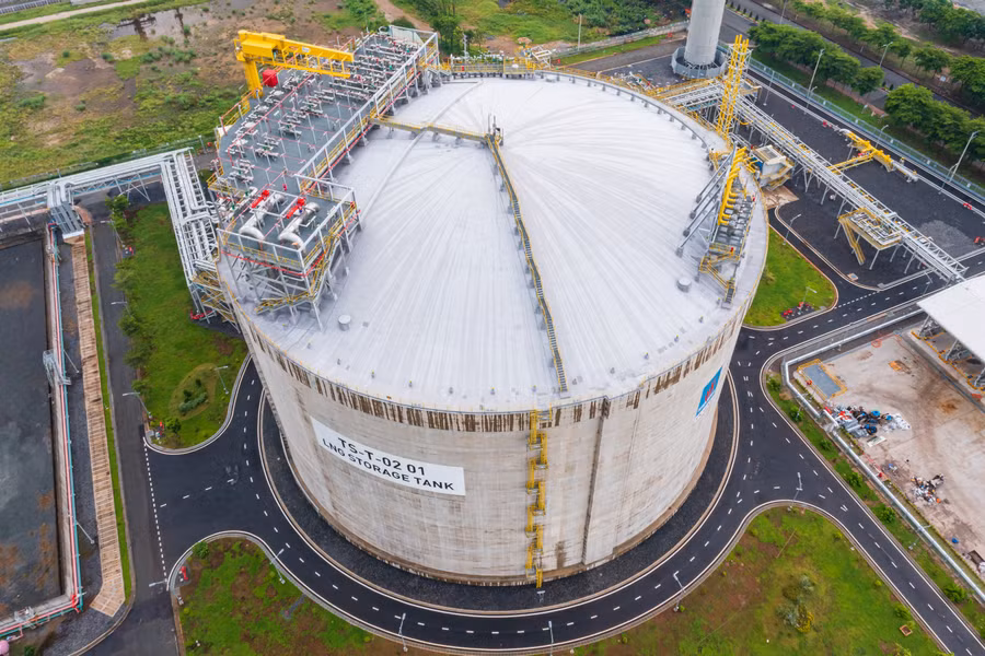 Kho LNG Thị Vải vận hành an toàn, ổn định ở mức công suất tái hóa 288 tấn/giờ, tương đương khoảng 9,5 triệu/m3/ngày.