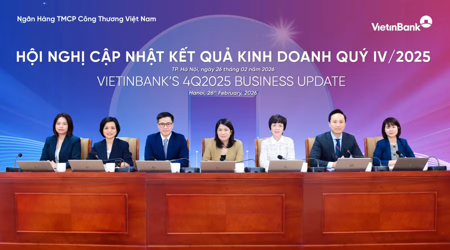 Toàn cảnh Hội nghị cập nhật kết quả kinh doanh quý 4 và năm 2025 của VietinBank.