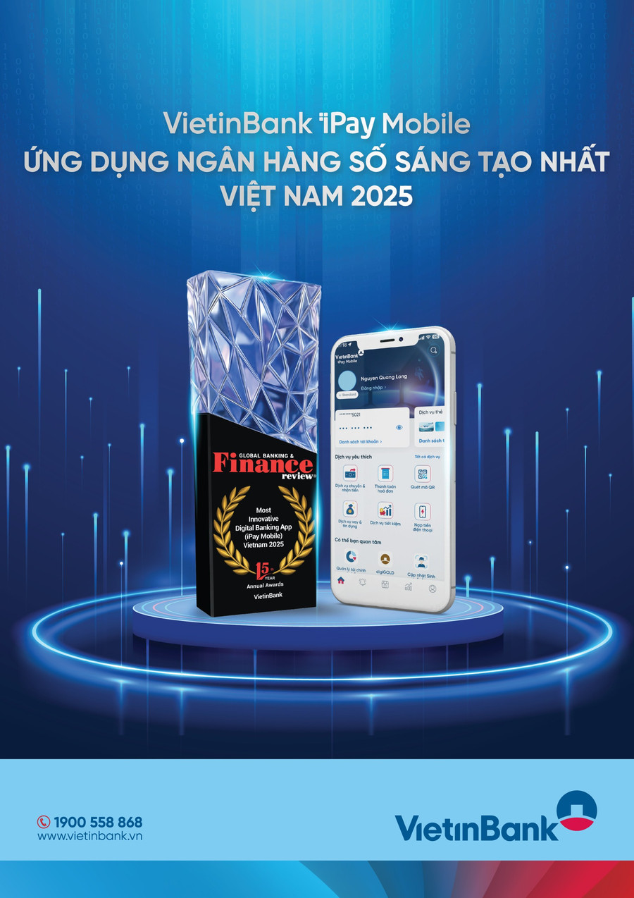 Giải thưởng như một lời khẳng định vị thế hàng đầu của ứng dụng ngân hàng số VietinBank iPay Mobile, tiên phong trong hành trình chuyển đổi số của VietinBank. 22-vtb-giaithuong-a4-02.jpg