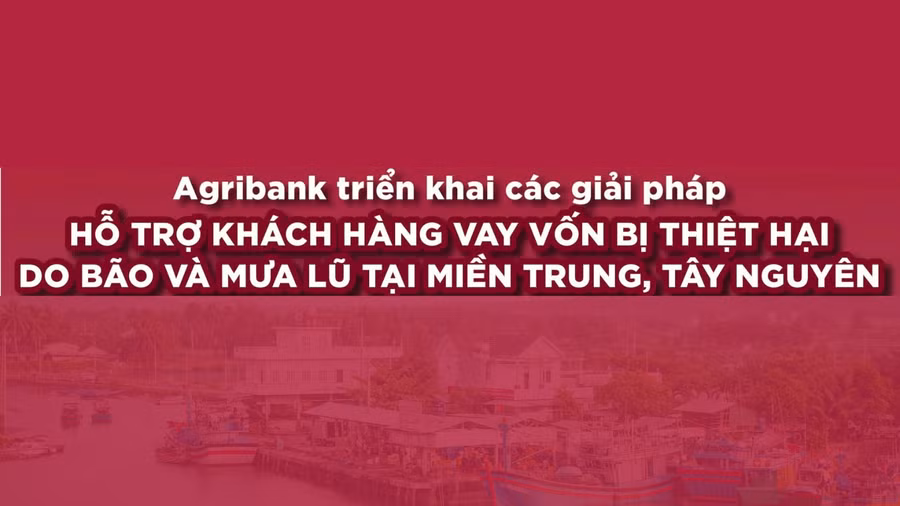 Agribank giảm tới 2% lãi vay hỗ trợ khách hàng thiệt hại do bão lũ