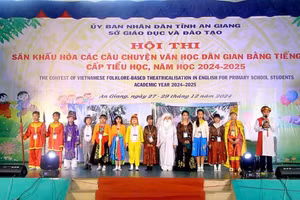 Học sinh An Giang tham dự Hội thi Sân khấu hóa. Ảnh minh họa.