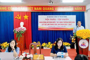 Sở GD&ĐT An Giang tập huấn nhân rộng mô hình điểm "Xây dựng trường mầm non lấy trẻ làm trung tâm" giai đoạn 2023-2025.