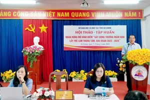 Sở GD&ĐT An Giang tập huấn nhân rộng mô hình điểm "Xây dựng trường mầm non lấy trẻ làm trung tâm" giai đoạn 2023-2025.