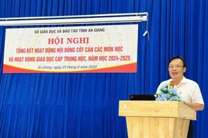Tỉnh An Giang tổng kết hoạt động Hội đồng cốt cán cấp Trung học năm học 2024 - 2025. Ảnh: Trọng Nhân.